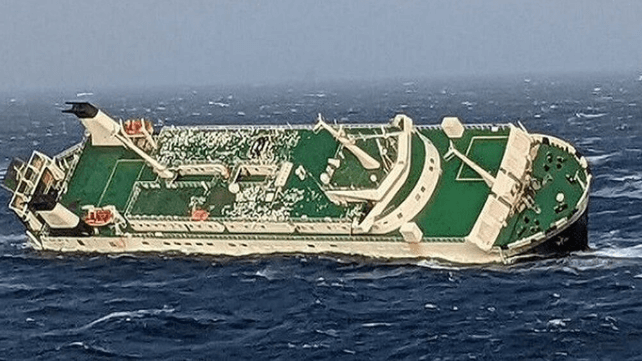 rescue of crew from sinking Ro/Ro in Persian Gulf
