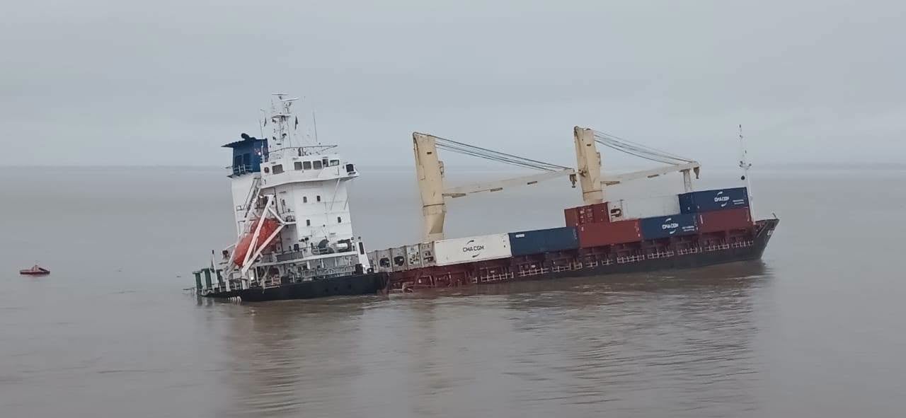 bulker sinking after collision