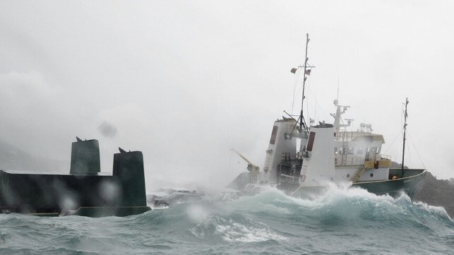 cargo ship aground