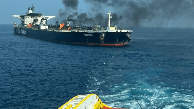 Sounion tanker tow