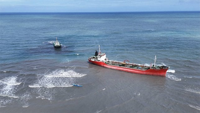 tanker being refloated