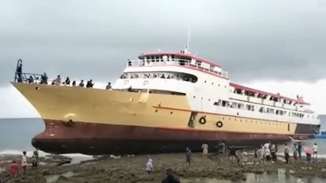 yacht ran aground indonesia