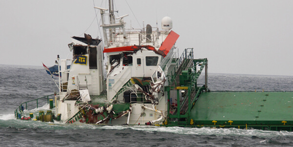 Video: Cargo Ship in North Sea Collision Towed to Danish Port