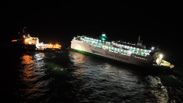 ferry disabled in English Channel