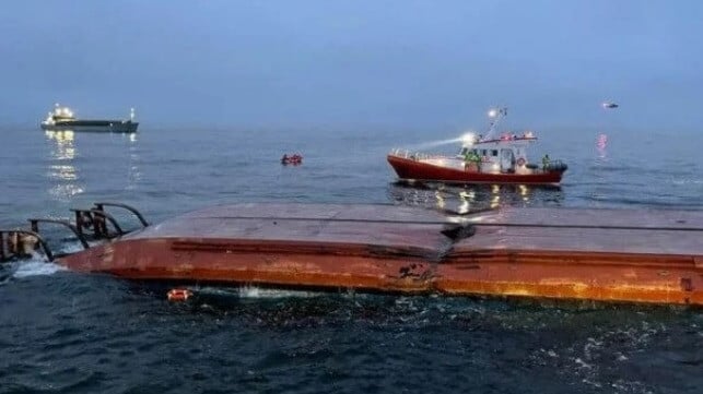 collision capsized vessel