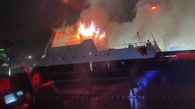 Fire aboard Kodiak Enterprise