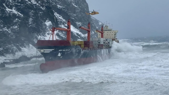 containership aground