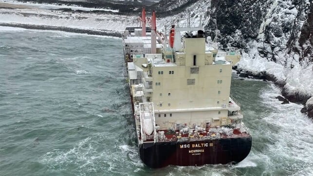 MSC Baltic III aground in Canada