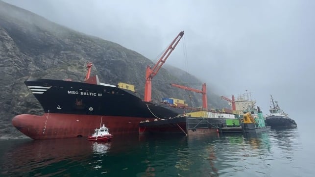 containership aground