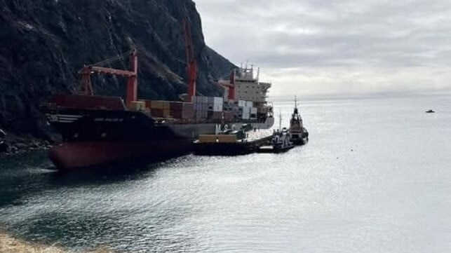 stranded containership