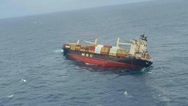 MSC containership shinking