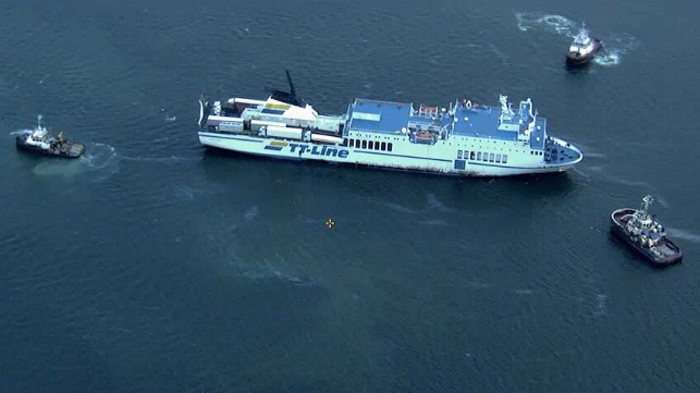ferry refloated 