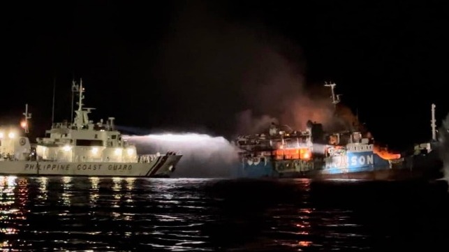 ferry fire Philippines