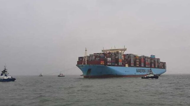 Mumbai Maersk containership refloated