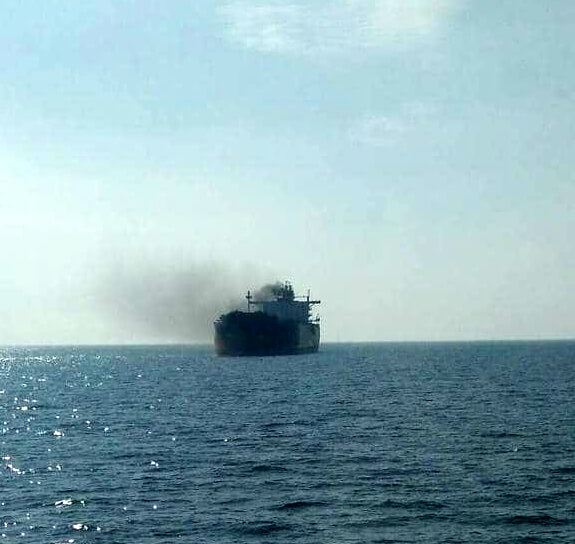 Merchant Ships Attacked and on Fire off Ukraine 