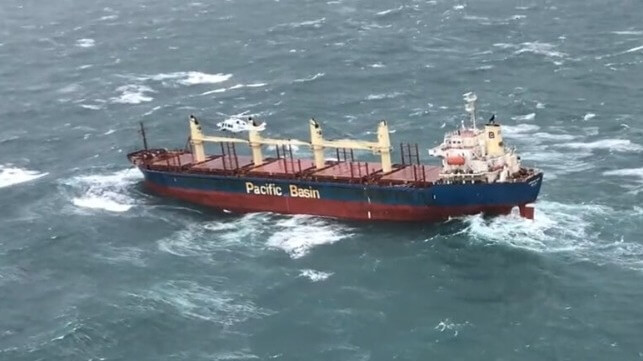 Australia rescue bulker blacked out in heavy weather