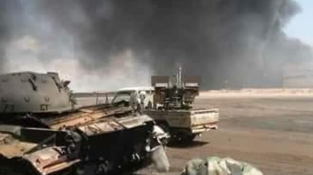 Pro-Haftar fighters engaged in an attack, 2014 (file image)