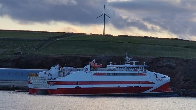 Ferry Pentalina aground 