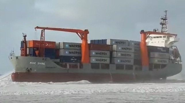 cargo ship grounded off Russia