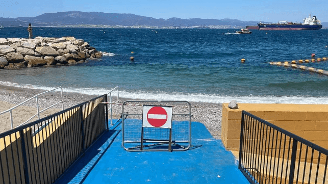 Precautionary beach closure at Gibraltar (Royal Gibraltar Police)