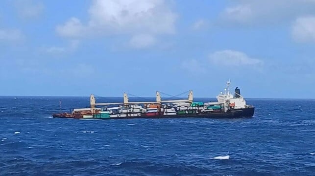 sinking cargo ship