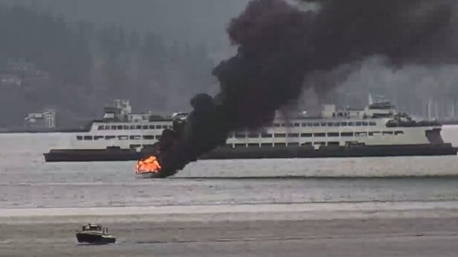 Boat fire