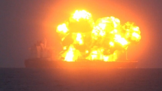 tanker drifting in Red Sea