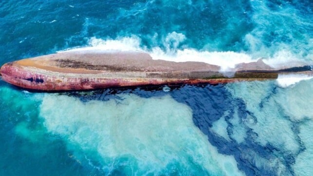 capsized oil barge Tobago