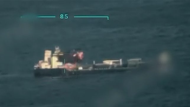 tanker hit by drone