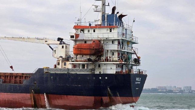 cargo ship struck by drone