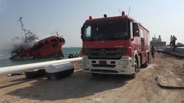 damage Yemen port