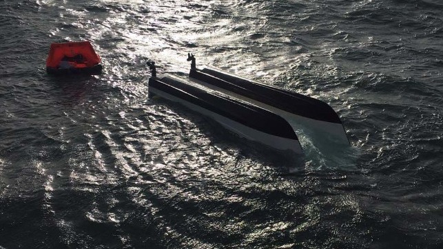 royal navy capsized fishing boat