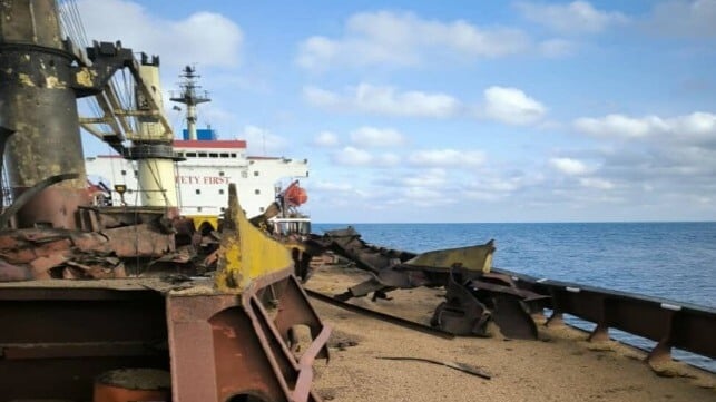 missile strike on bulker