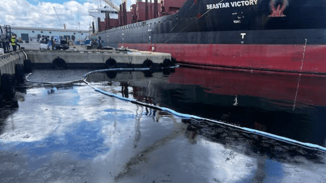 Oil spill at Port Manatee