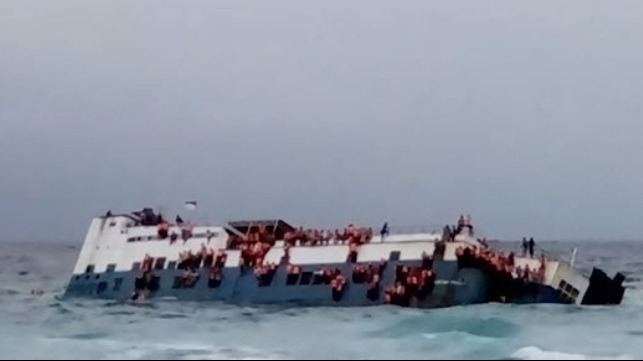 ferry boat sinking