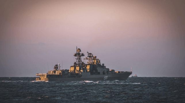 RFS Severomorsk in the English Channel, March 2025 (Belgian Navy)