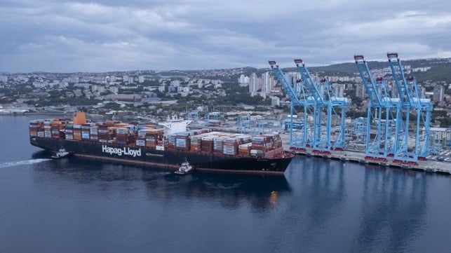containership arriving in Croatia