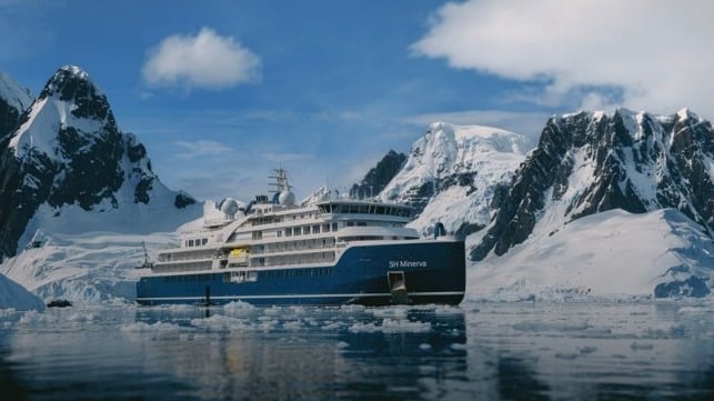 cruise ship in Antarctica
