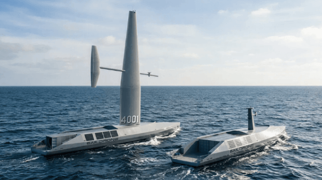 Saildrone's Spectre is among the known contenders, but the Navy has not yet released the names of the seven selected designs (Saildrone illustration)