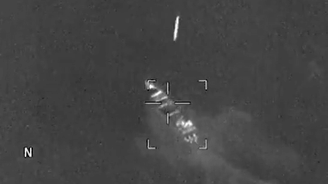 A fraction of a second before impact in the June 21 strike (U.S. Southern Command)