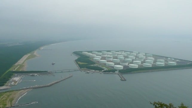 The Shibushi strategic petroleum reserve site, one of Japan's large-scale emergency storage complexes (Sanjo / CC BY SA 3.0)