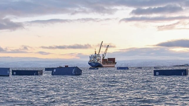 Barges adrift in 35-degree water off Iqaluit, Nunavut, Oct. 2023 (TSB)