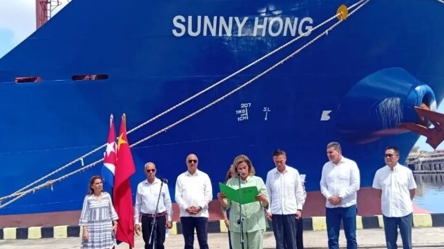 ship carrying aid to Cuba