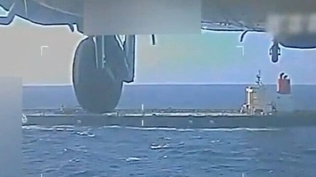 U.S. forces prepare to board the stateless vessel Skipper off Venezuela (DOJ)