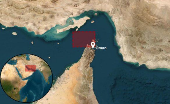 location tanker was struck in the Persian Gulf