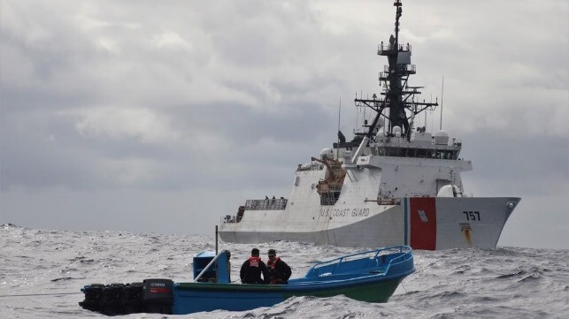 USCG cutter and narco fast go boat