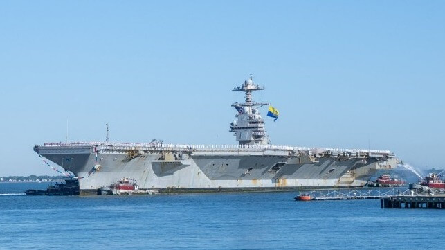 USS Gerald R Ford returning to Virginia
