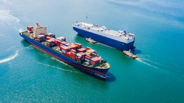 containership and car carrier
