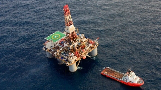 OSV and oil rig