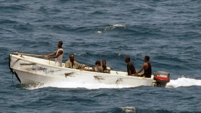 pirate group in small boat